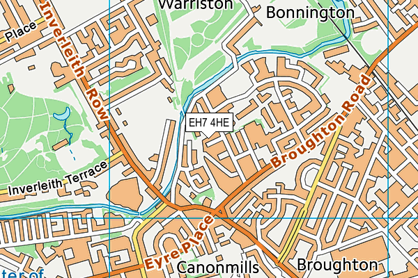 EH7 4HE map - OS VectorMap District (Ordnance Survey) EH7 4HE map - OS VectorMap District (Ordnance Survey)