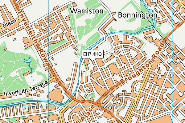 EH7 4HQ map - OS VectorMap District (Ordnance Survey) EH7 4HQ map - OS VectorMap District (Ordnance Survey)