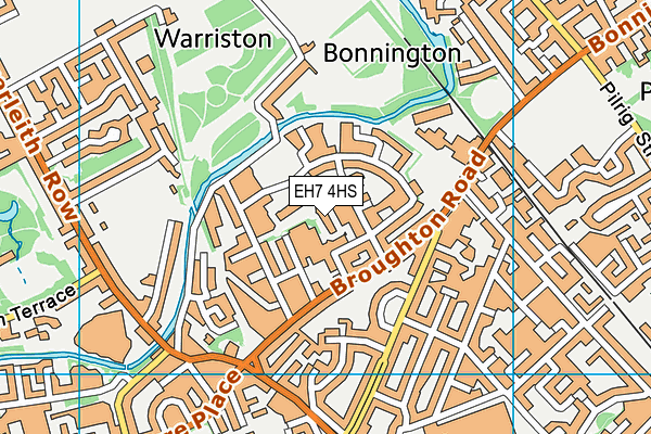 EH7 4HS map - OS VectorMap District (Ordnance Survey) EH7 4HS map - OS VectorMap District (Ordnance Survey)