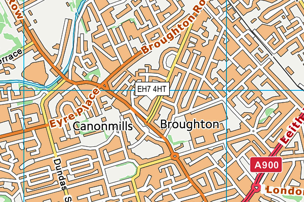 EH7 4HT map - OS VectorMap District (Ordnance Survey) EH7 4HT map - OS VectorMap District (Ordnance Survey)