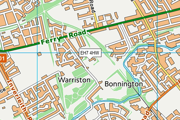 EH7 4HW map - OS VectorMap District (Ordnance Survey) EH7 4HW map - OS VectorMap District (Ordnance Survey)