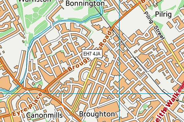 EH7 4JA map - OS VectorMap District (Ordnance Survey) EH7 4JA map - OS VectorMap District (Ordnance Survey)