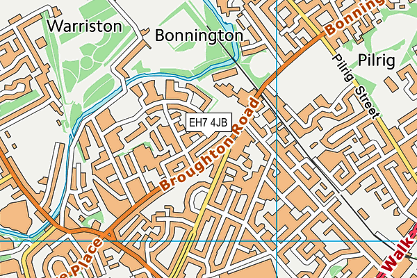 EH7 4JB map - OS VectorMap District (Ordnance Survey) EH7 4JB map - OS VectorMap District (Ordnance Survey)
