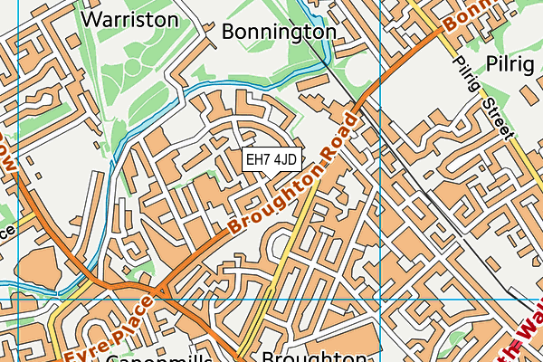 EH7 4JD map - OS VectorMap District (Ordnance Survey) EH7 4JD map - OS VectorMap District (Ordnance Survey)