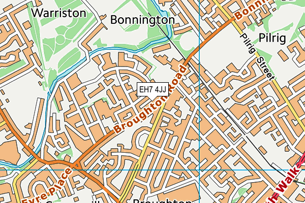 EH7 4JJ map - OS VectorMap District (Ordnance Survey) EH7 4JJ map - OS VectorMap District (Ordnance Survey)
