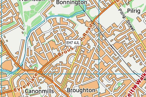 EH7 4JL map - OS VectorMap District (Ordnance Survey) EH7 4JL map - OS VectorMap District (Ordnance Survey)