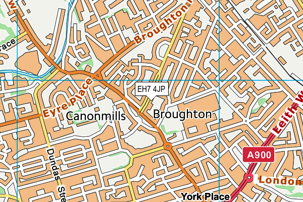EH7 4JP map - OS VectorMap District (Ordnance Survey) EH7 4JP map - OS VectorMap District (Ordnance Survey)