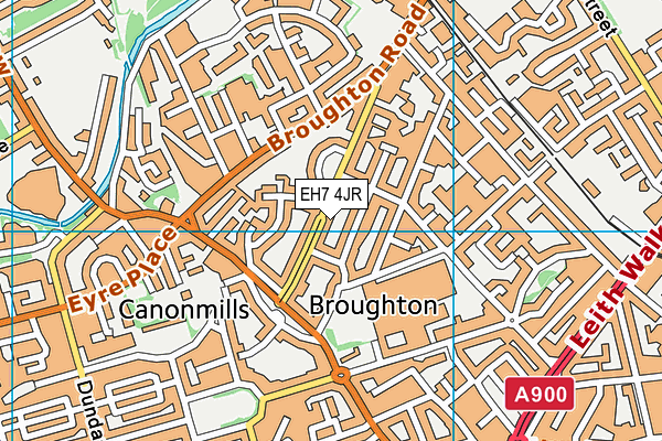 EH7 4JR map - OS VectorMap District (Ordnance Survey) EH7 4JR map - OS VectorMap District (Ordnance Survey)