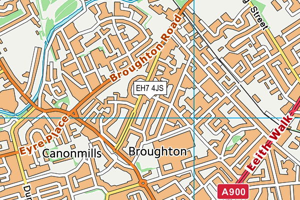 EH7 4JS map - OS VectorMap District (Ordnance Survey) EH7 4JS map - OS VectorMap District (Ordnance Survey)