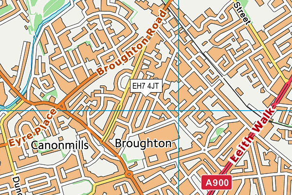 EH7 4JT map - OS VectorMap District (Ordnance Survey) EH7 4JT map - OS VectorMap District (Ordnance Survey)