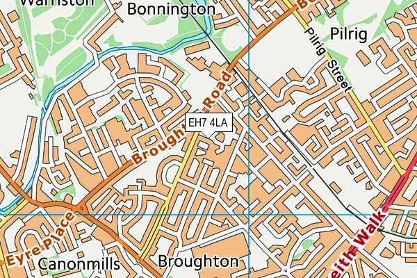 EH7 4LA map - OS VectorMap District (Ordnance Survey) EH7 4LA map - OS VectorMap District (Ordnance Survey)