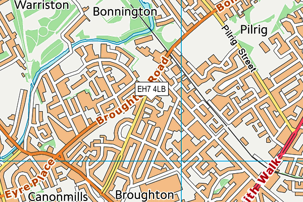 EH7 4LB map - OS VectorMap District (Ordnance Survey) EH7 4LB map - OS VectorMap District (Ordnance Survey)
