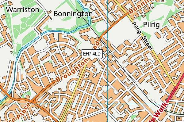 EH7 4LD map - OS VectorMap District (Ordnance Survey) EH7 4LD map - OS VectorMap District (Ordnance Survey)