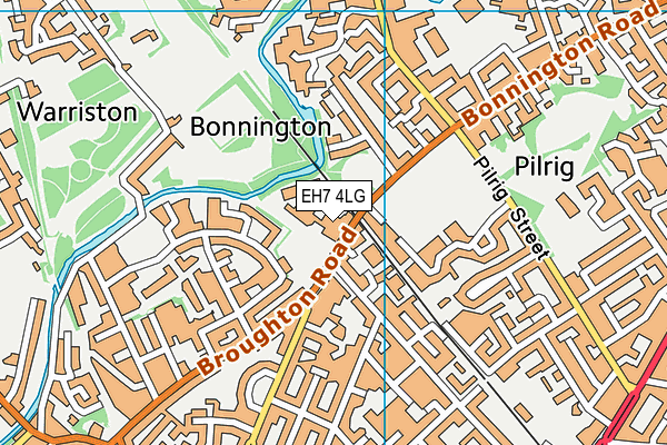 EH7 4LG map - OS VectorMap District (Ordnance Survey) EH7 4LG map - OS VectorMap District (Ordnance Survey)