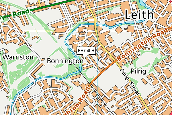 EH7 4LH map - OS VectorMap District (Ordnance Survey) EH7 4LH map - OS VectorMap District (Ordnance Survey)