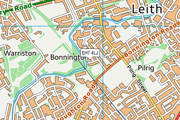 EH7 4LJ map - OS VectorMap District (Ordnance Survey) EH7 4LJ map - OS VectorMap District (Ordnance Survey)