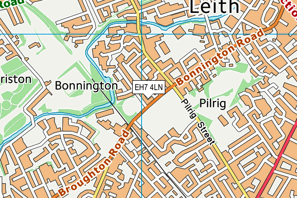 EH7 4LN map - OS VectorMap District (Ordnance Survey) EH7 4LN map - OS VectorMap District (Ordnance Survey)