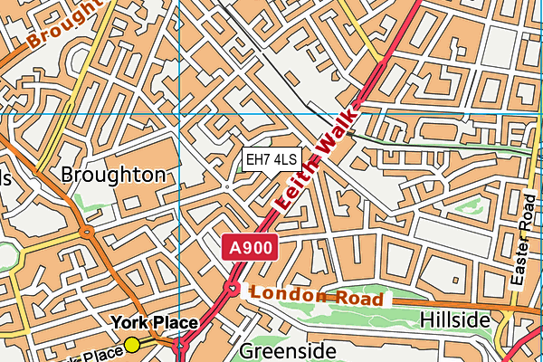 EH7 4LS map - OS VectorMap District (Ordnance Survey) EH7 4LS map - OS VectorMap District (Ordnance Survey)