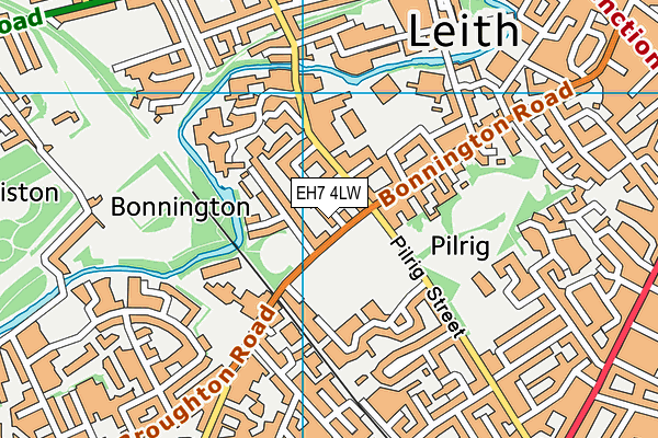 EH7 4LW map - OS VectorMap District (Ordnance Survey) EH7 4LW map - OS VectorMap District (Ordnance Survey)