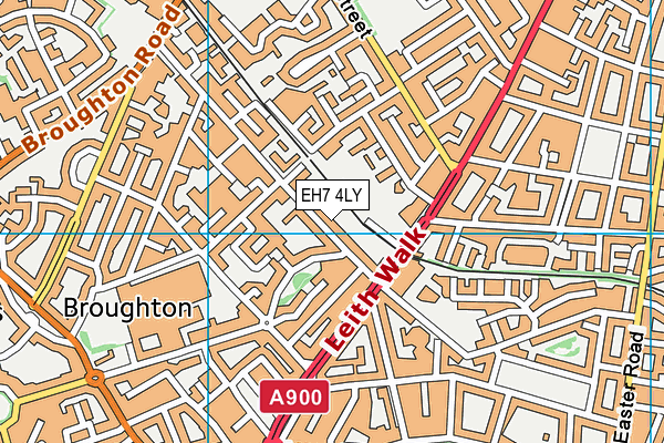EH7 4LY map - OS VectorMap District (Ordnance Survey) EH7 4LY map - OS VectorMap District (Ordnance Survey)