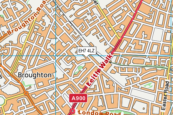 EH7 4LZ map - OS VectorMap District (Ordnance Survey) EH7 4LZ map - OS VectorMap District (Ordnance Survey)