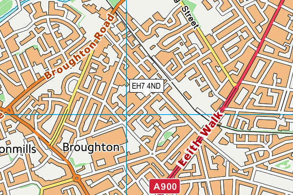 EH7 4ND map - OS VectorMap District (Ordnance Survey) EH7 4ND map - OS VectorMap District (Ordnance Survey)
