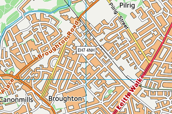 EH7 4NH map - OS VectorMap District (Ordnance Survey) EH7 4NH map - OS VectorMap District (Ordnance Survey)