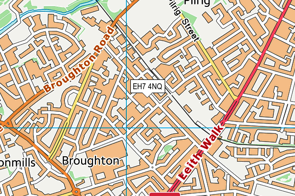 EH7 4NQ map - OS VectorMap District (Ordnance Survey)
