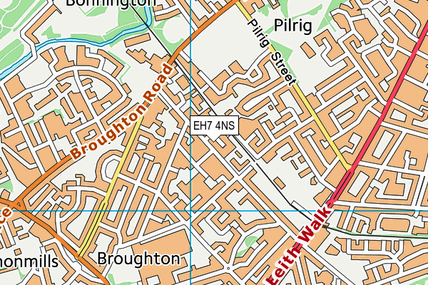 EH7 4NS map - OS VectorMap District (Ordnance Survey) EH7 4NS map - OS VectorMap District (Ordnance Survey)