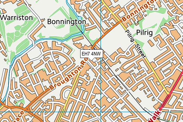 EH7 4NW map - OS VectorMap District (Ordnance Survey) EH7 4NW map - OS VectorMap District (Ordnance Survey)