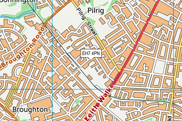 EH7 4PN map - OS VectorMap District (Ordnance Survey) EH7 4PN map - OS VectorMap District (Ordnance Survey)