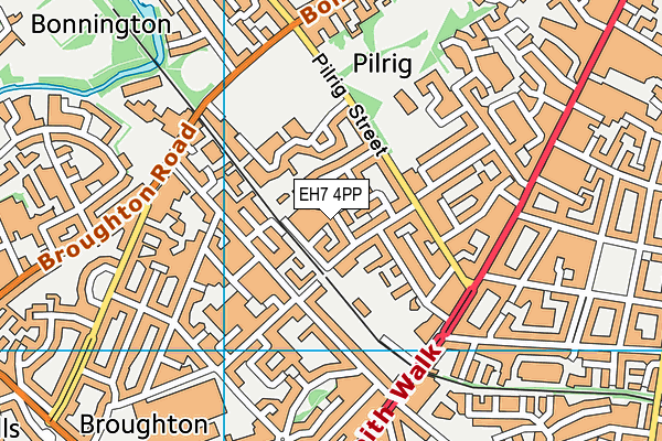 EH7 4PP map - OS VectorMap District (Ordnance Survey) EH7 4PP map - OS VectorMap District (Ordnance Survey)