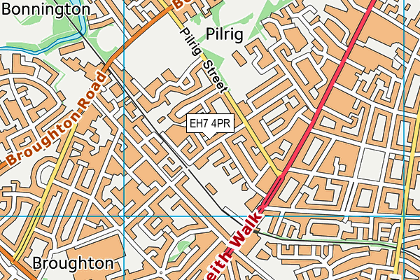 EH7 4PR map - OS VectorMap District (Ordnance Survey)