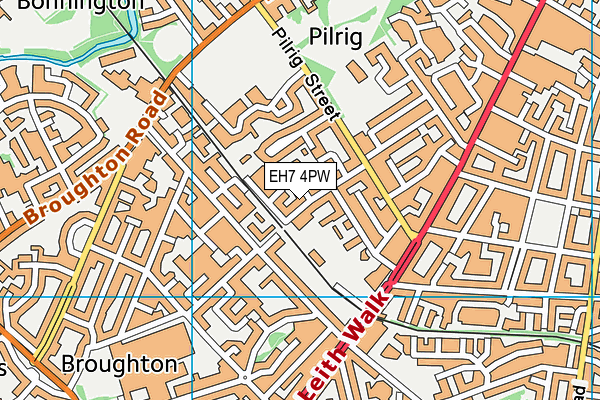 EH7 4PW map - OS VectorMap District (Ordnance Survey) EH7 4PW map - OS VectorMap District (Ordnance Survey)