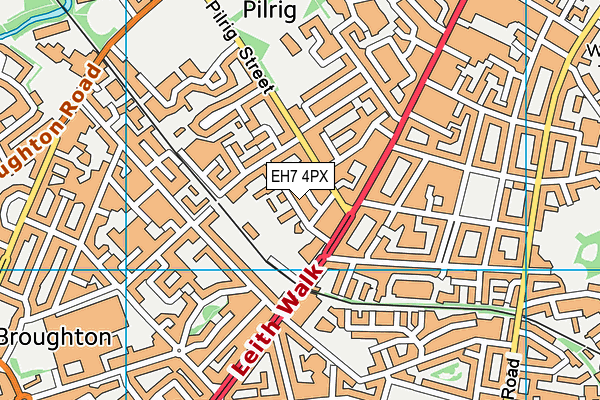 EH7 4PX map - OS VectorMap District (Ordnance Survey) EH7 4PX map - OS VectorMap District (Ordnance Survey)
