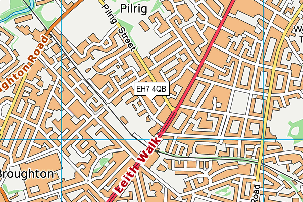 EH7 4QB map - OS VectorMap District (Ordnance Survey) EH7 4QB map - OS VectorMap District (Ordnance Survey)