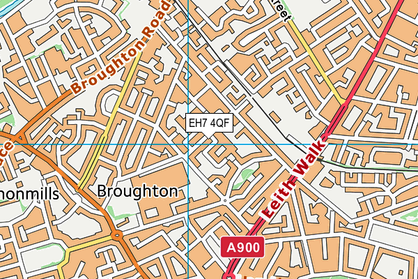 EH7 4QF map - OS VectorMap District (Ordnance Survey) EH7 4QF map - OS VectorMap District (Ordnance Survey)