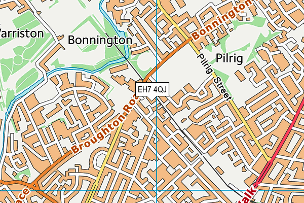 EH7 4QJ map - OS VectorMap District (Ordnance Survey) EH7 4QJ map - OS VectorMap District (Ordnance Survey)