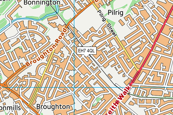 EH7 4QL map - OS VectorMap District (Ordnance Survey) EH7 4QL map - OS VectorMap District (Ordnance Survey)