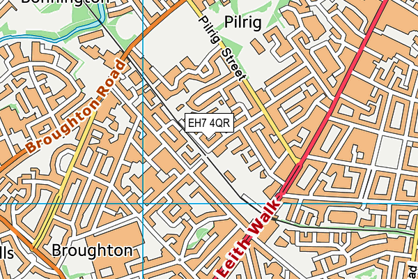 EH7 4QR map - OS VectorMap District (Ordnance Survey) EH7 4QR map - OS VectorMap District (Ordnance Survey)