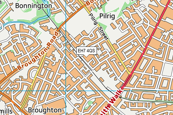 EH7 4QS map - OS VectorMap District (Ordnance Survey) EH7 4QS map - OS VectorMap District (Ordnance Survey)