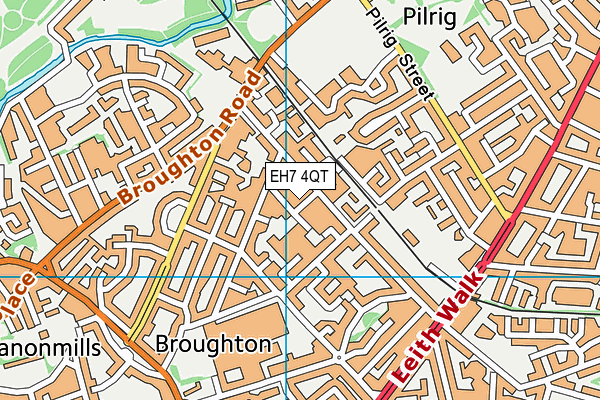 EH7 4QT map - OS VectorMap District (Ordnance Survey) EH7 4QT map - OS VectorMap District (Ordnance Survey)
