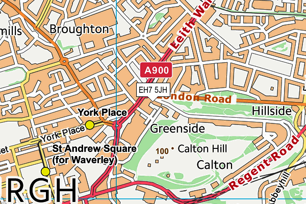 EH7 5JH map - OS VectorMap District (Ordnance Survey) EH7 5JH map - OS VectorMap District (Ordnance Survey)