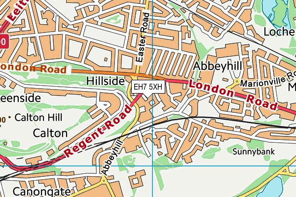 EH7 5XH map - OS VectorMap District (Ordnance Survey) EH7 5XH map - OS VectorMap District (Ordnance Survey)