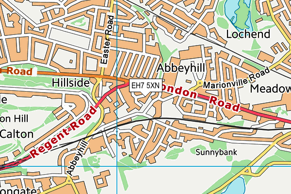 EH7 5XN map - OS VectorMap District (Ordnance Survey) EH7 5XN map - OS VectorMap District (Ordnance Survey)