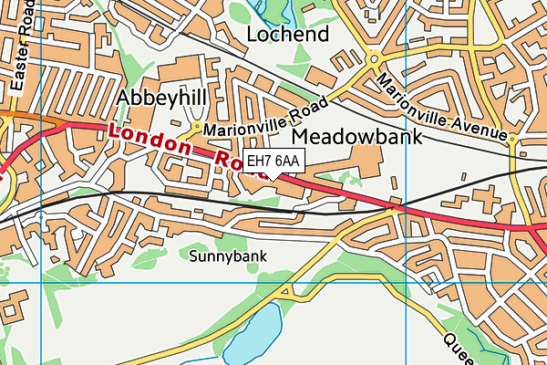 EH7 6AA map - OS VectorMap District (Ordnance Survey) EH7 6AA map - OS VectorMap District (Ordnance Survey)