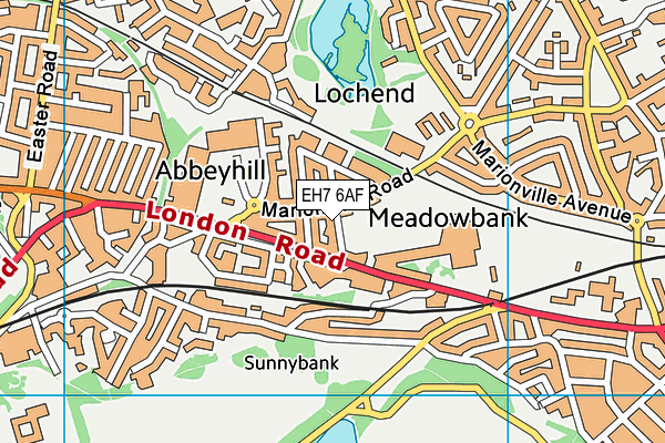 EH7 6AF map - OS VectorMap District (Ordnance Survey) EH7 6AF map - OS VectorMap District (Ordnance Survey)