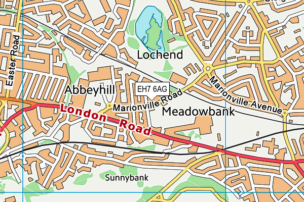 EH7 6AG map - OS VectorMap District (Ordnance Survey) EH7 6AG map - OS VectorMap District (Ordnance Survey)