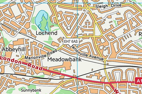 EH7 6AS map - OS VectorMap District (Ordnance Survey) EH7 6AS map - OS VectorMap District (Ordnance Survey)