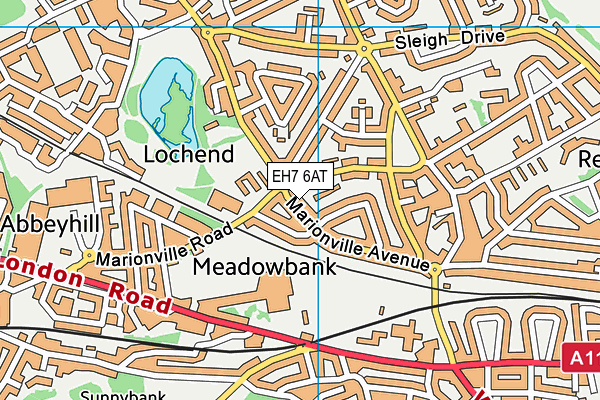 EH7 6AT map - OS VectorMap District (Ordnance Survey) EH7 6AT map - OS VectorMap District (Ordnance Survey)